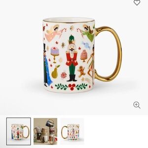 New in Box Rifle Paper Co porcelain mug nutcracker